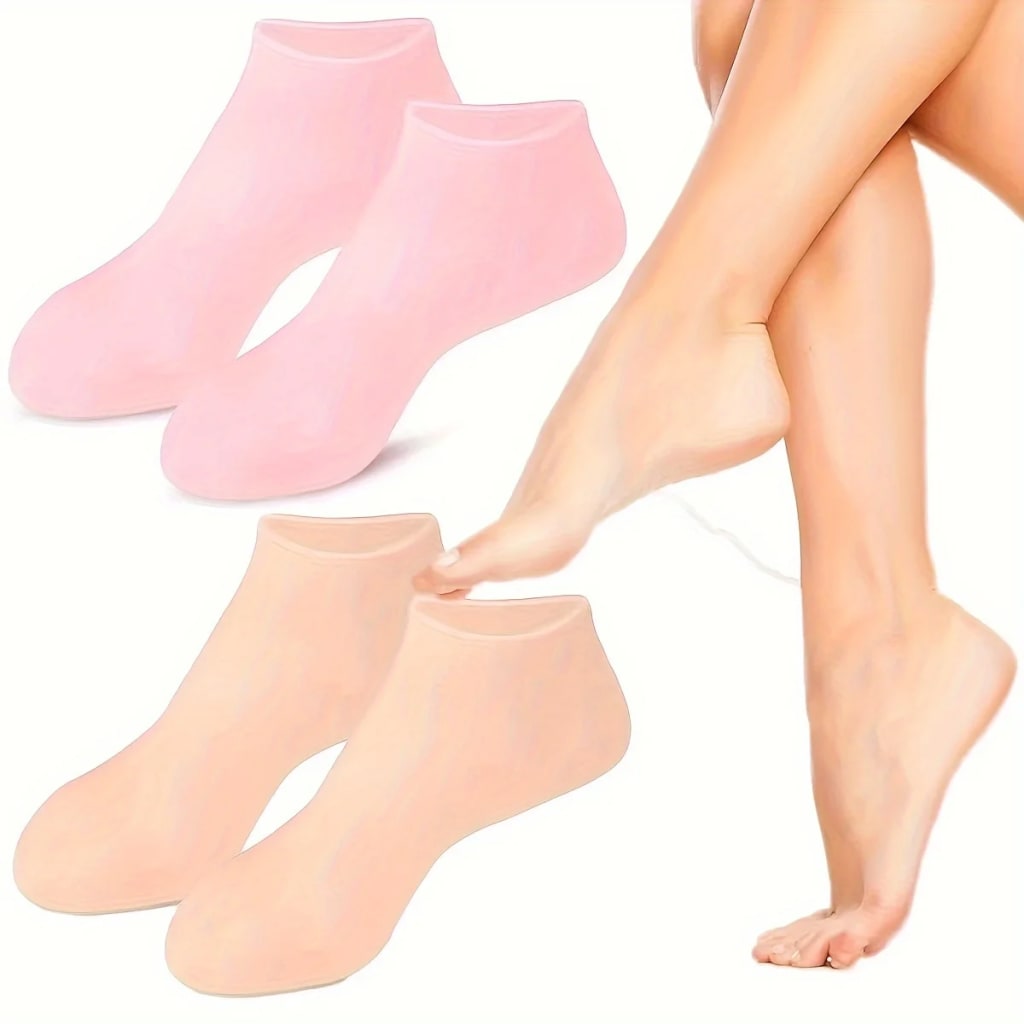 Moisturizing Silicone Gel Socks for Dry Cracked Feet β Reusable Heel Care (1 Pair) Moisturizing Silicone Gel Socks for Dry Cracked Feet β Reusable Heel Care (1 Pair)