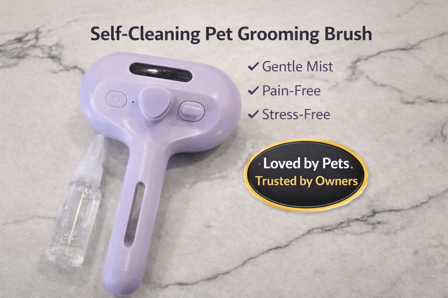 PawTidy™ GentleMist Grooming Brush —  Calm & Comfortable Grooming